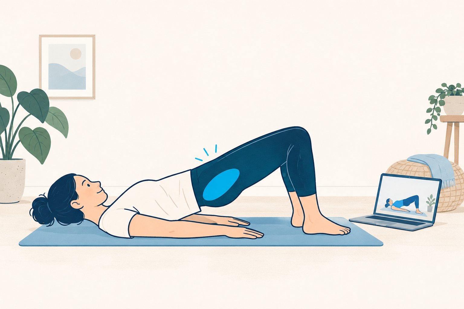 Online physiotherapy exercise guidance: exercise pacing